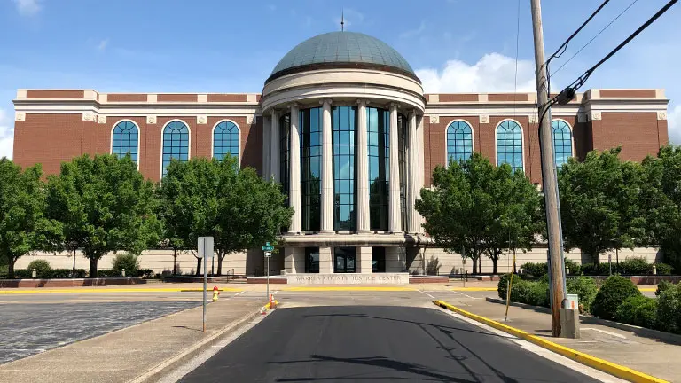 Warren County Kentucky Justice Center building on a sunny day
